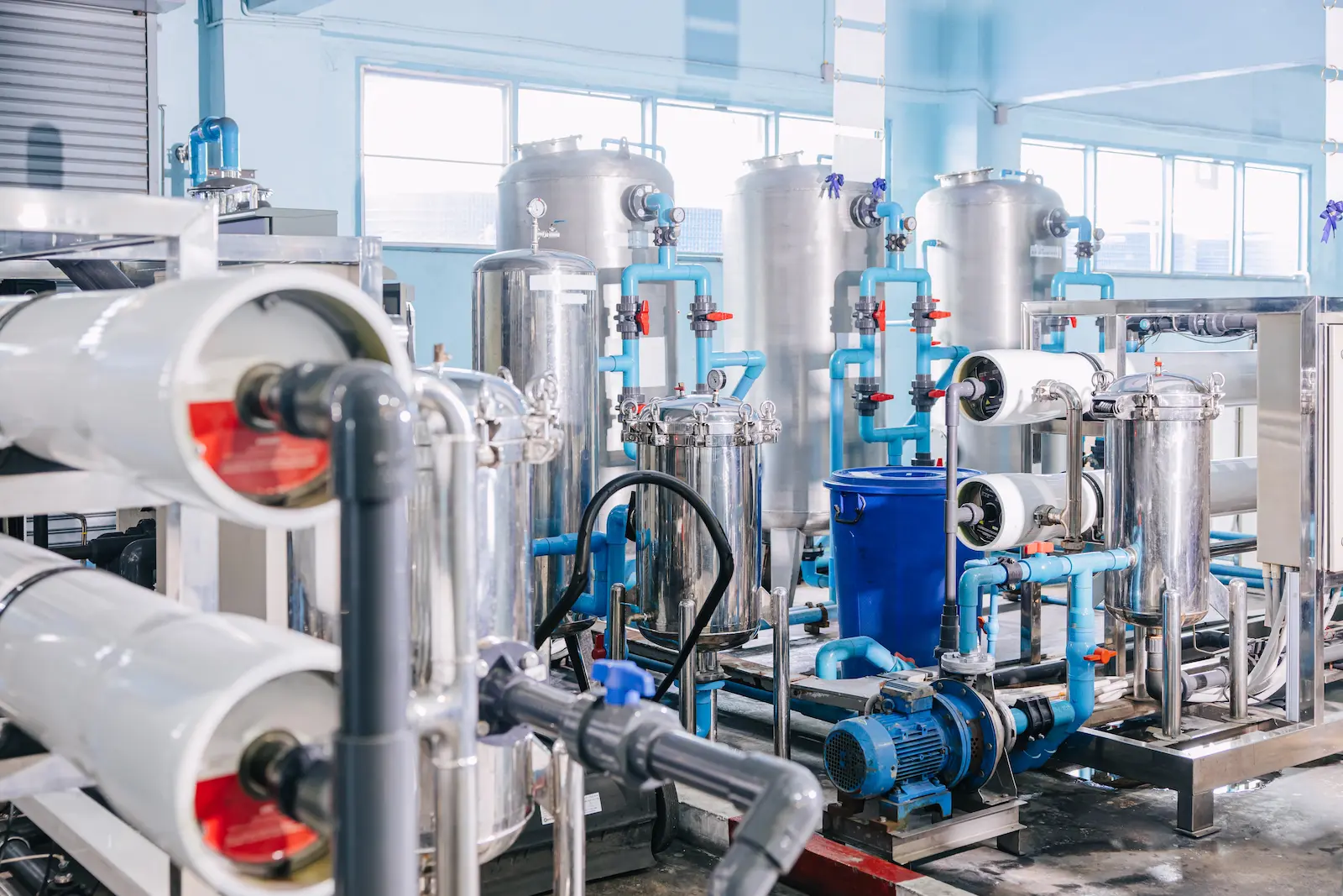 Adsorption vessel skid or packaged municipal water treatment system